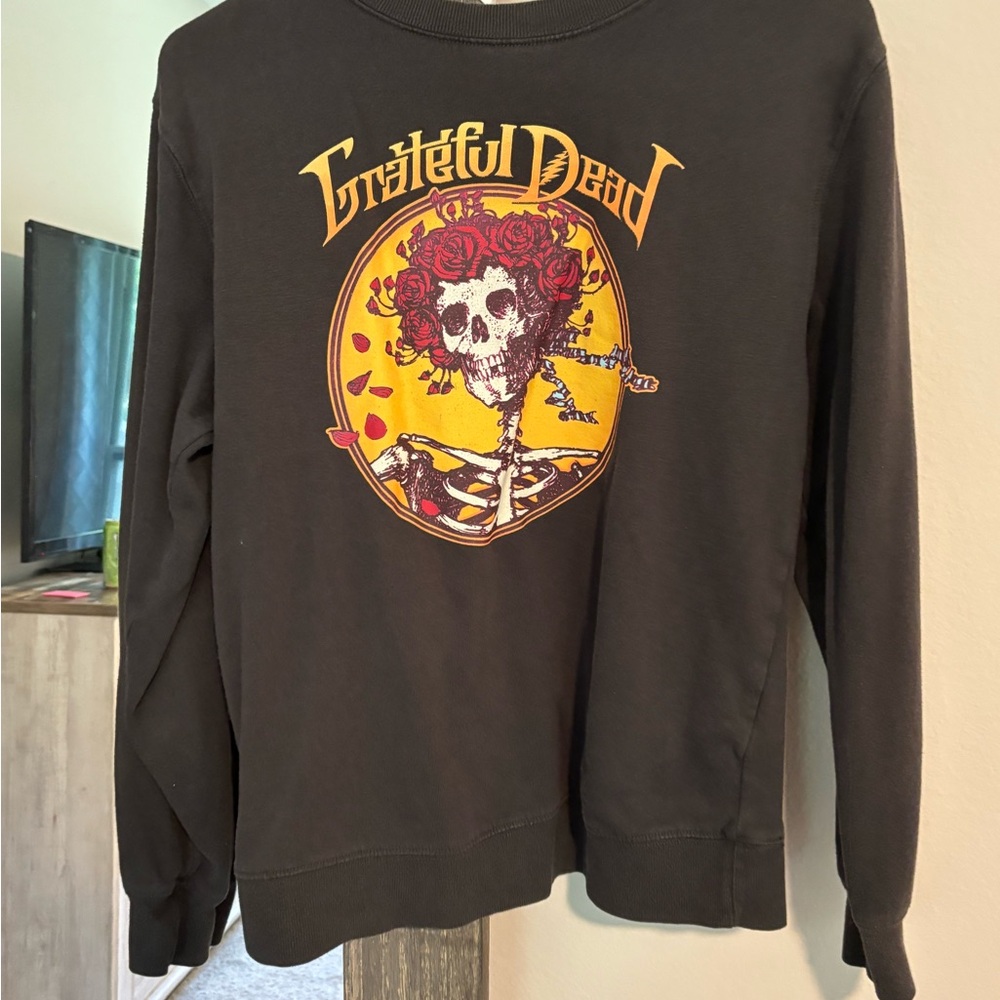 Grateful Dead Black and Yellow Graphic Sweater